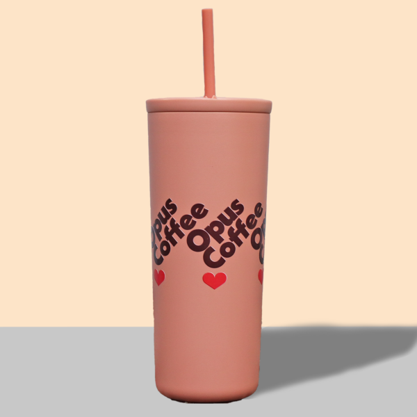 Pink Heart Drip Cold Cup - Tumbler