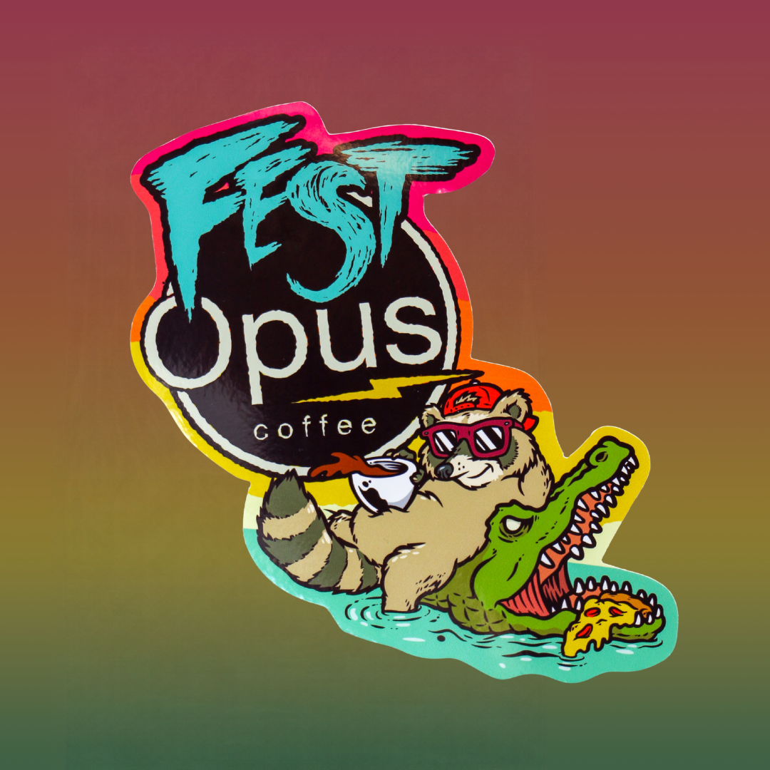 Opus Coffee & FEST Window Decal