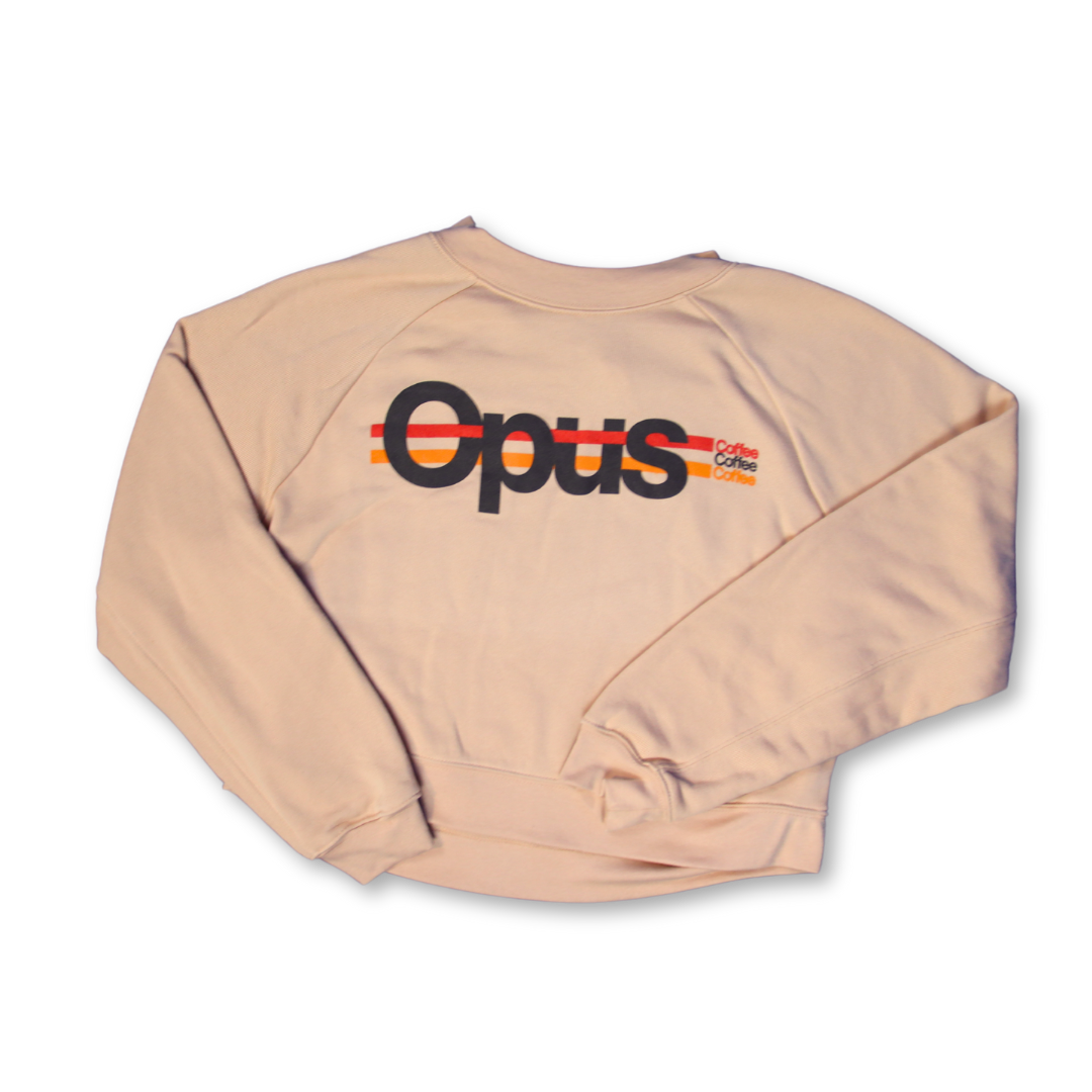 Retro Opus Cropped Sweatshirt - Opus Coffee