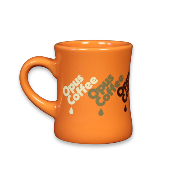 orange classic diner mug